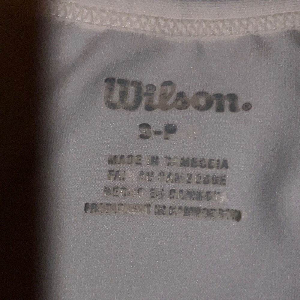 Wilson white tank girls youth small sleeveless racerback tank top athletic shirt - Picture 3 of 7
